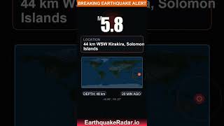  M58 Earthquake In 44 Km Wsw Of Kirakira Solomon Islands