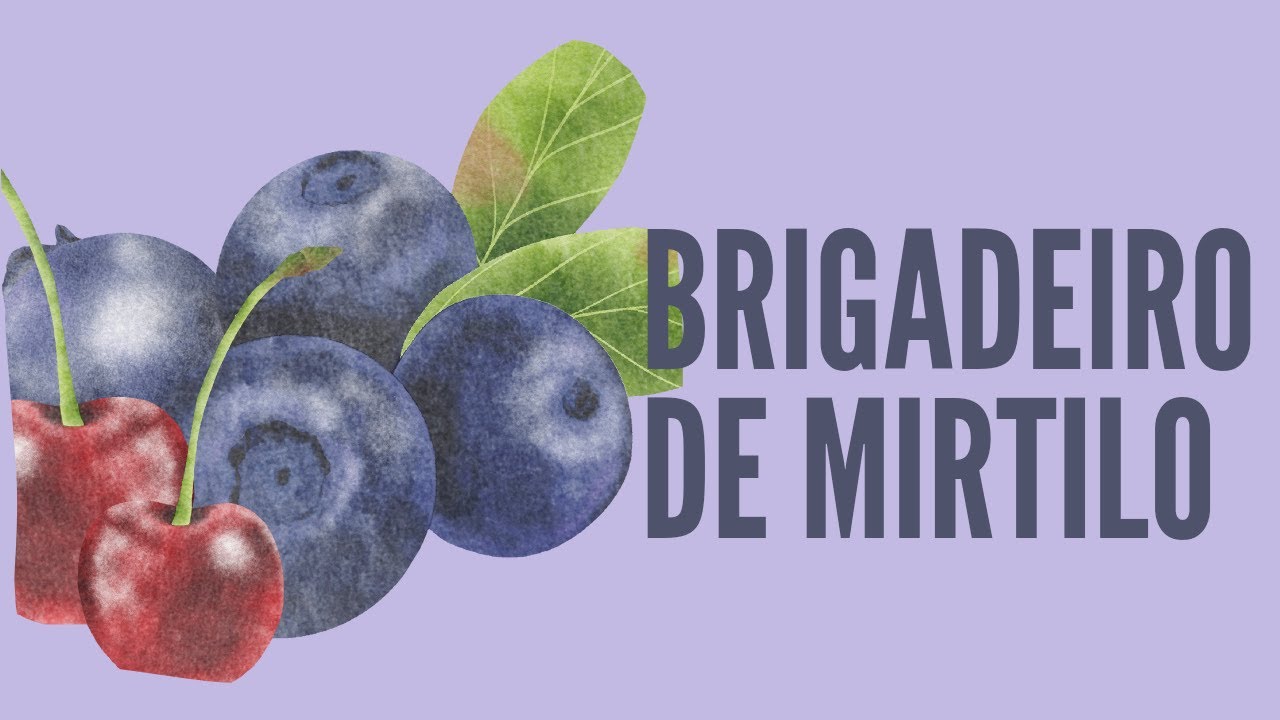 Brigadeiro de mirtilo,  recheio brigadeiro de Blueberry