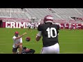 WATCH: Ty Perine, Charlie Scott, Mac Jones and Bryce Young at Alabama's 12th fall practice