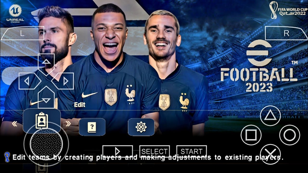 eFootball 23 Ppsspp | Update Face & Texture Smooth | New Grass, Shaders & Kits 2023