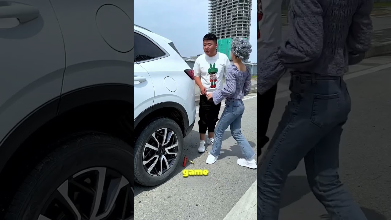 This Naughty Girl Wants To Pop My Tire 😱😂
