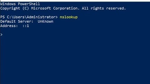 DNS Request timed out, Default Server Unknown, Address:  ::1 on MS server