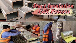 Ducting Insulation Work || How To Insulation Duct....