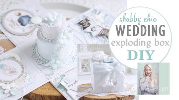 DIY Shabby Chic Wedding Exploding Box with Cake