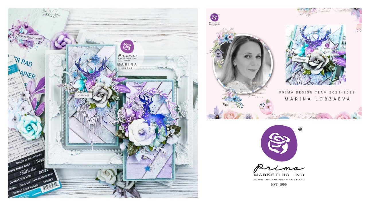 Aquarelle Dreams Cards tutorial by Marina Knaus