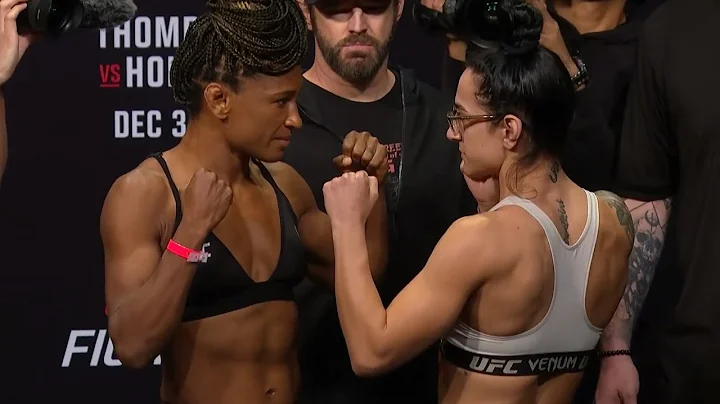 Angela Hill vs. Emily Ducote - Weigh-in Face-Off -...