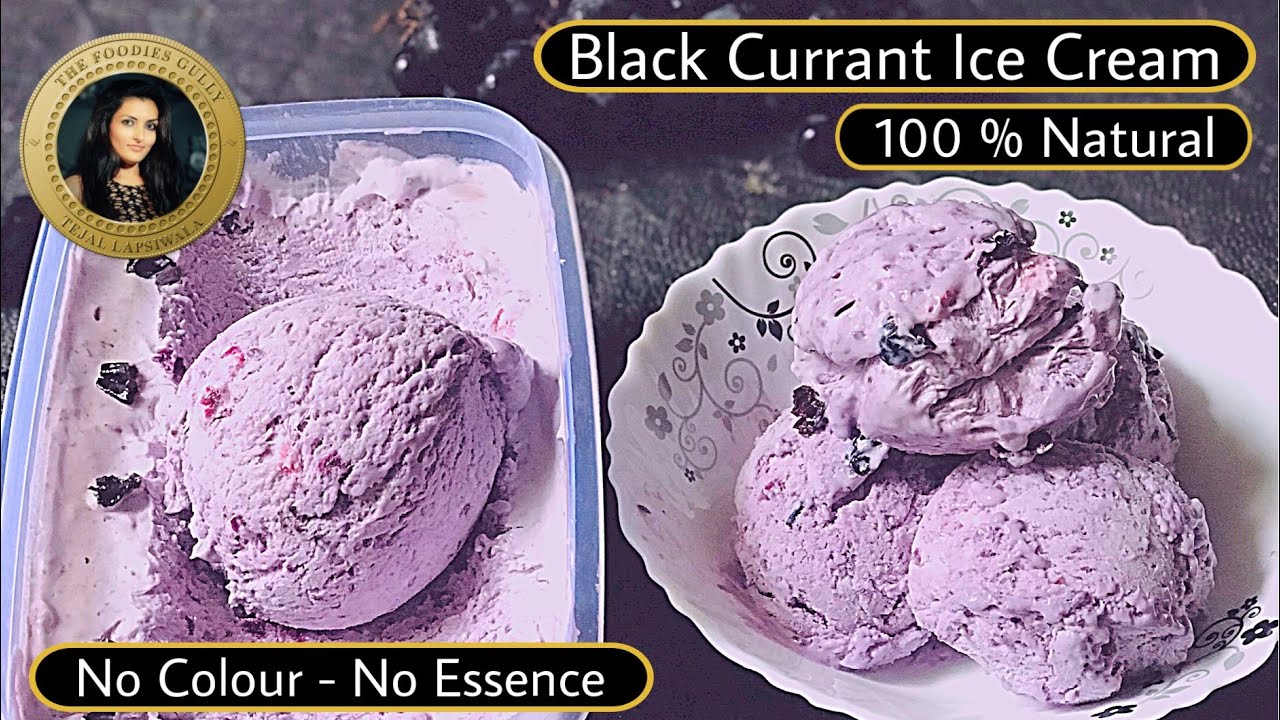 Black Currant Ice Cream Recipe 2 litres Ice Cream from 1/2 litre Milk