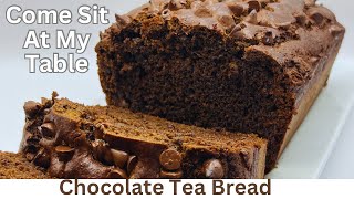 Chocolate Tea Bread  Sweet Bread that is Moist and Delicious  Perfect with Tea, Coffee, or Milk