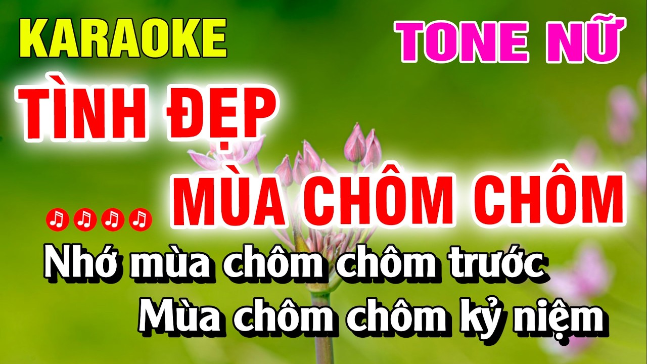 Karaoke Tình Đẹp Mùa Chôm Chôm Tone Nữ Nhạc Sống Dễ Hát | Duy Chiến