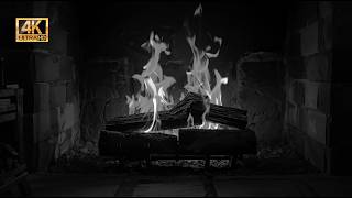 Christmas Fireplace with Burning Logs 🔥 12 Hours of Soothing Crackling Fire Sounds 4K