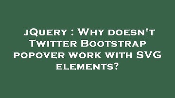 jQuery : Why doesn