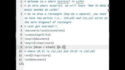 How to draw basic shapes in LaTex | Basic Drawing Using TikZ #latex #rectangle #shorts