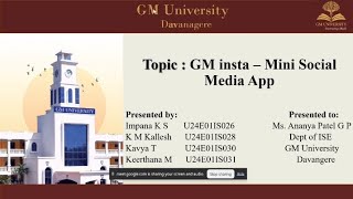 SDM Assignment 1 Topic: GM insta -Mini social media app screenshot 2