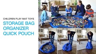 Children Play Mat Toys Storage Bag Organizer Quick Pouch