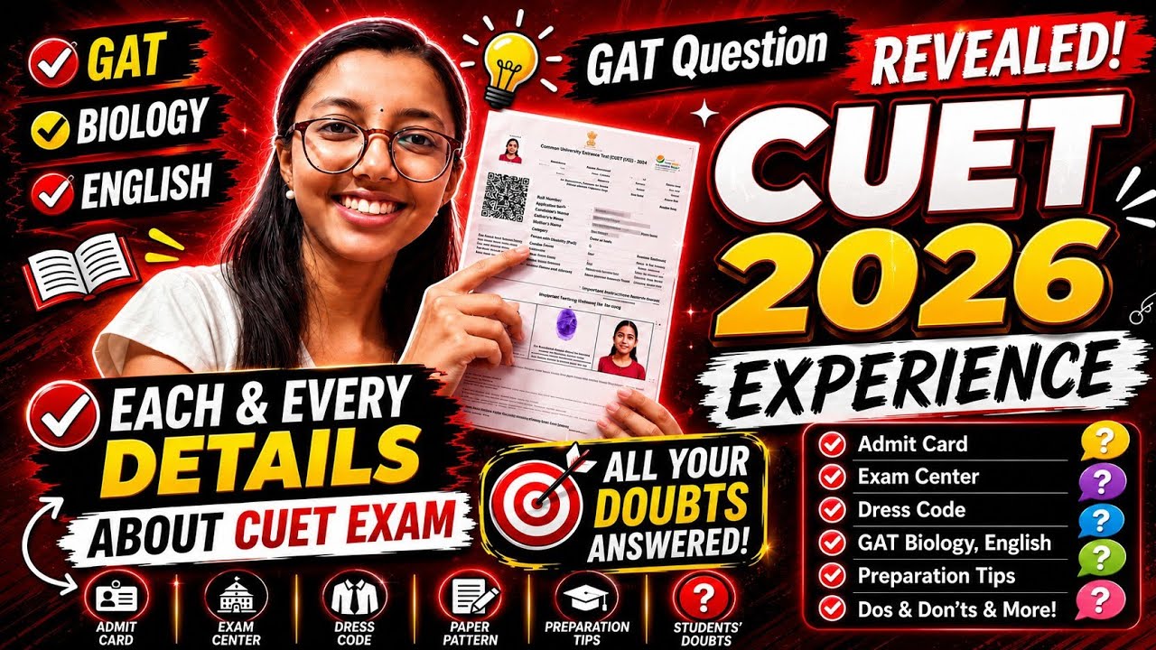 CUET 2026 Experience 🔥| GAT Questions Revealed + Every Doubt Cleared ...