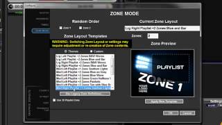 A-LIST MultiZone 1: Selecting a Zone Layout Template