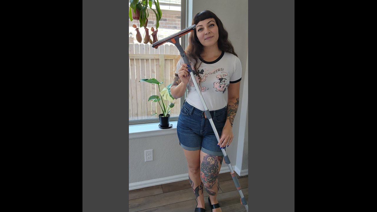 Pro Window Cleaning Hack! 62" Squeegee & Washer with Extension Pole
