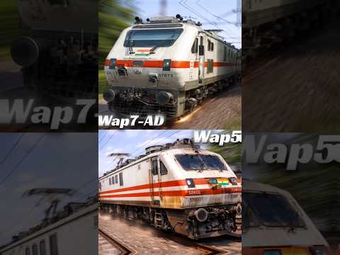 Wap7AD vs Wap5 locomotive #train