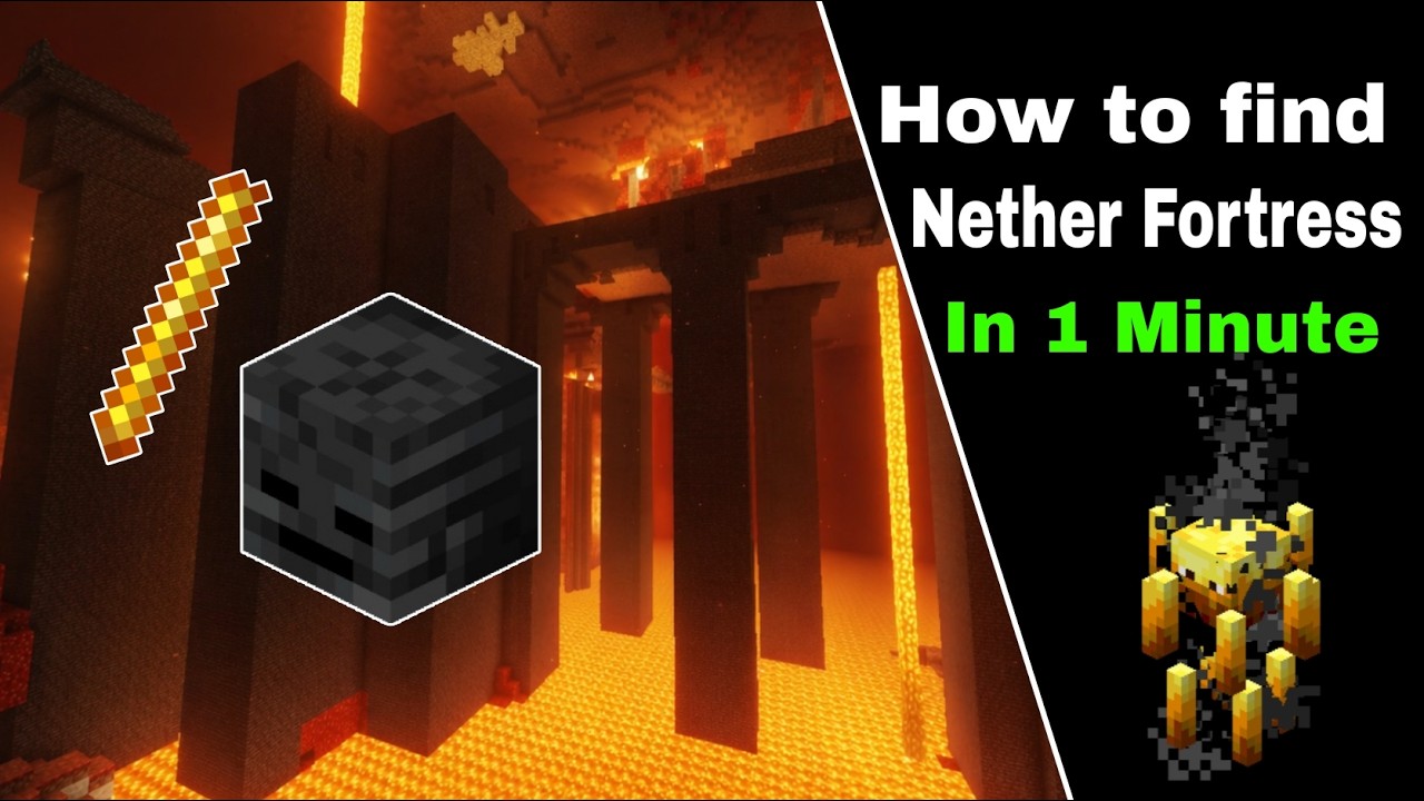 How to find nether fortress in just 1 minute hindi // Minecraft 1.21 ...