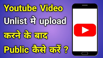 Youtube Video Unlisted Me Upload Karne Ke Bad Public Kaise Kare | How To Publish Unlisted Video