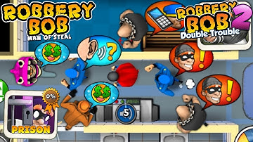 Robbery Bob - Prison vs Robbery Bob 2 Gameplay Walkthrough Ep 46
