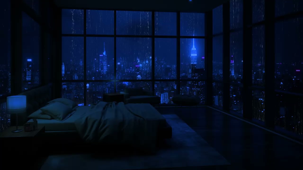 Rainy City Nights 🌧️ 24-Hour Rain Sounds for Deep Sleep & Relaxation