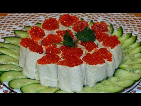 Video: Rolls With Red Fish In Lavash