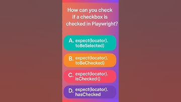 How to Check If Checkbox Is Checked in Playwright? | Playwright MCQ #shorts