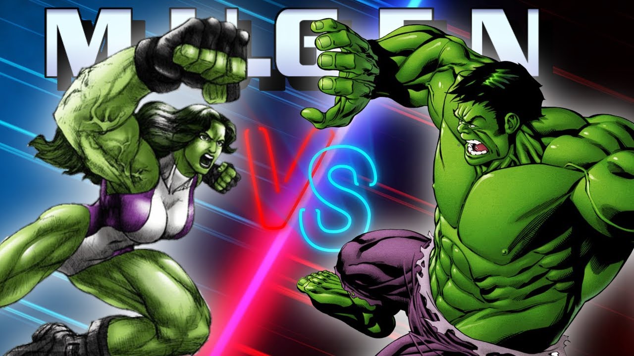 She Hulk vs Incredible Hulk - Mugen Battle - YouTube