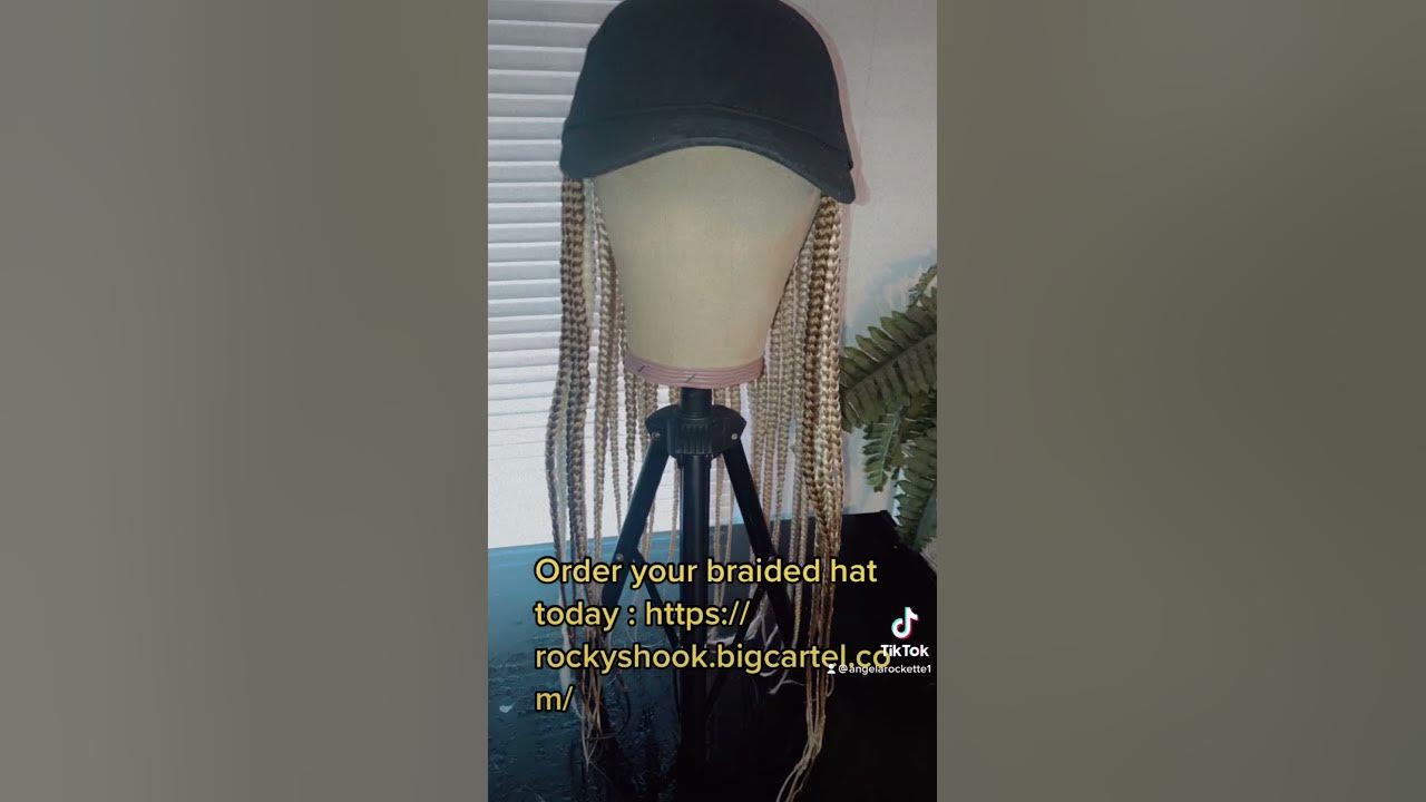 Order your braided wig hat 😍 #braidedwig #wighat #wigs - YouTube