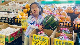 Vlog 2 #Đưa hai chị em đi học buổi sáng  chiều về đi siêu thị Nhật giá rẻ