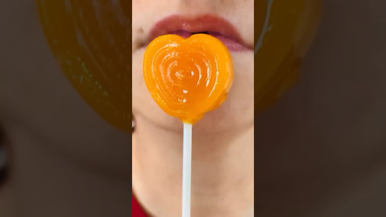 asmr ORANGE ICE eating sounds mukbang food