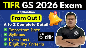 TIFR GS 2026 Exam Notification Out For BSc / MSc Chemistry Students