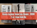 Review Anybear Immersion Blender, 1100W 2-in-1 Hand Held Blender with Full Copper Motor & Stainless
