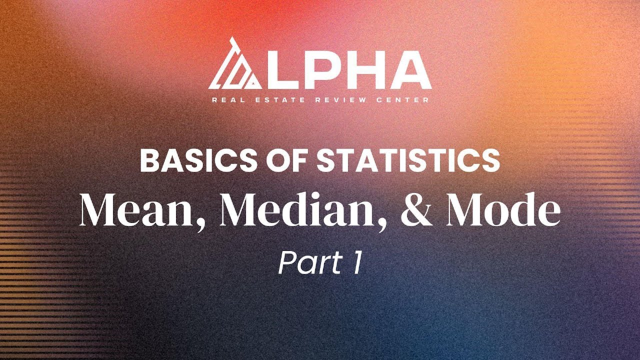 Real Estate Math | Basics of Statistics Part 1 - YouTube