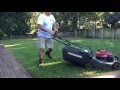 Honda Self Propelled Lawn Mowing Bagging Leaves Pittwater Mowing Australia