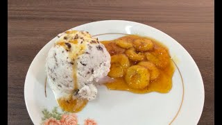 BANANA FLAMBADA com Sorvete - A sobremesa mais rápida do mundo!