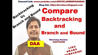 Difference Between Backtracking and Branch and Bound || Compare Backtracking and Branch and Bound ||
