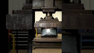 Can a Hydraulic Press Destroy a Monitor ?#hydraulicpress#monitor#tech#shorts#viral