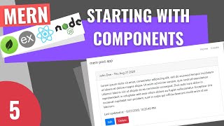 MERN Stack Tutorial   5   Starting with all the components