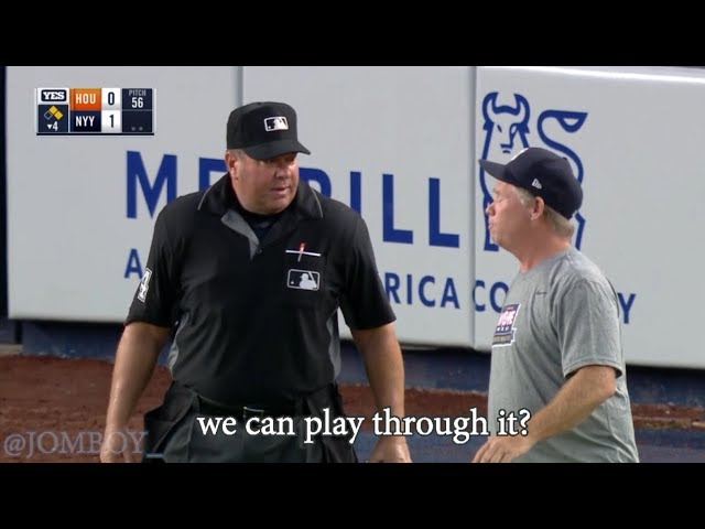 The Yankees and the Rain Score 6 in one inning vs the Astros, a breakdown