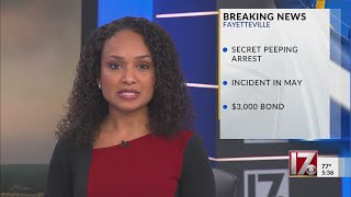 Secret peeper arrested in Fayetteville