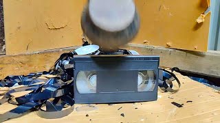 Vhs Tapes Destroyed In Slow Motion