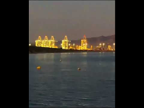 ميناء الناظور غرب المتوسط ليلا 🏗️ ⚓️🚢