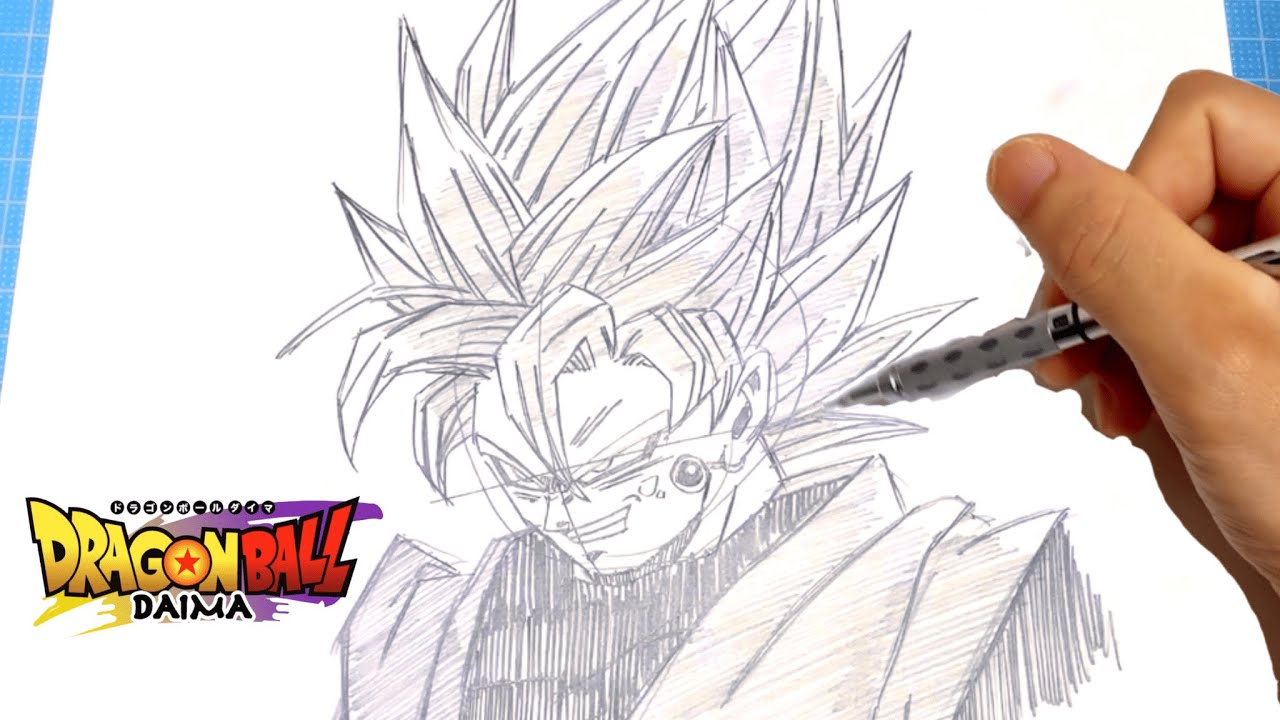 ドラゴンボールDAIM)】ゴクウブラックロゼイラスト簡単描き方 - YouTube