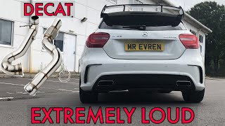 MY A45 AMG SOUNDS INSANE NOW!!! DOWNPIPE INSTALL - YouTube