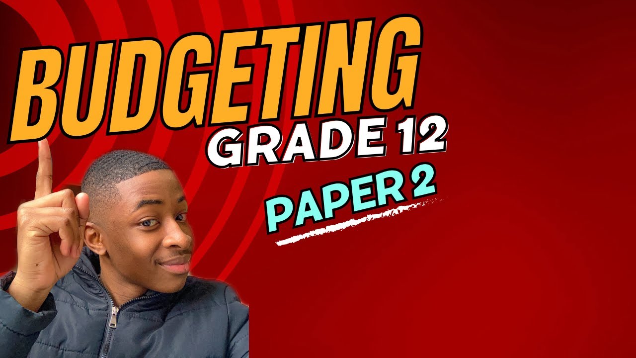 Grade 12 Accounting Nov 2020 (Paper 2) Budgeting YouTube