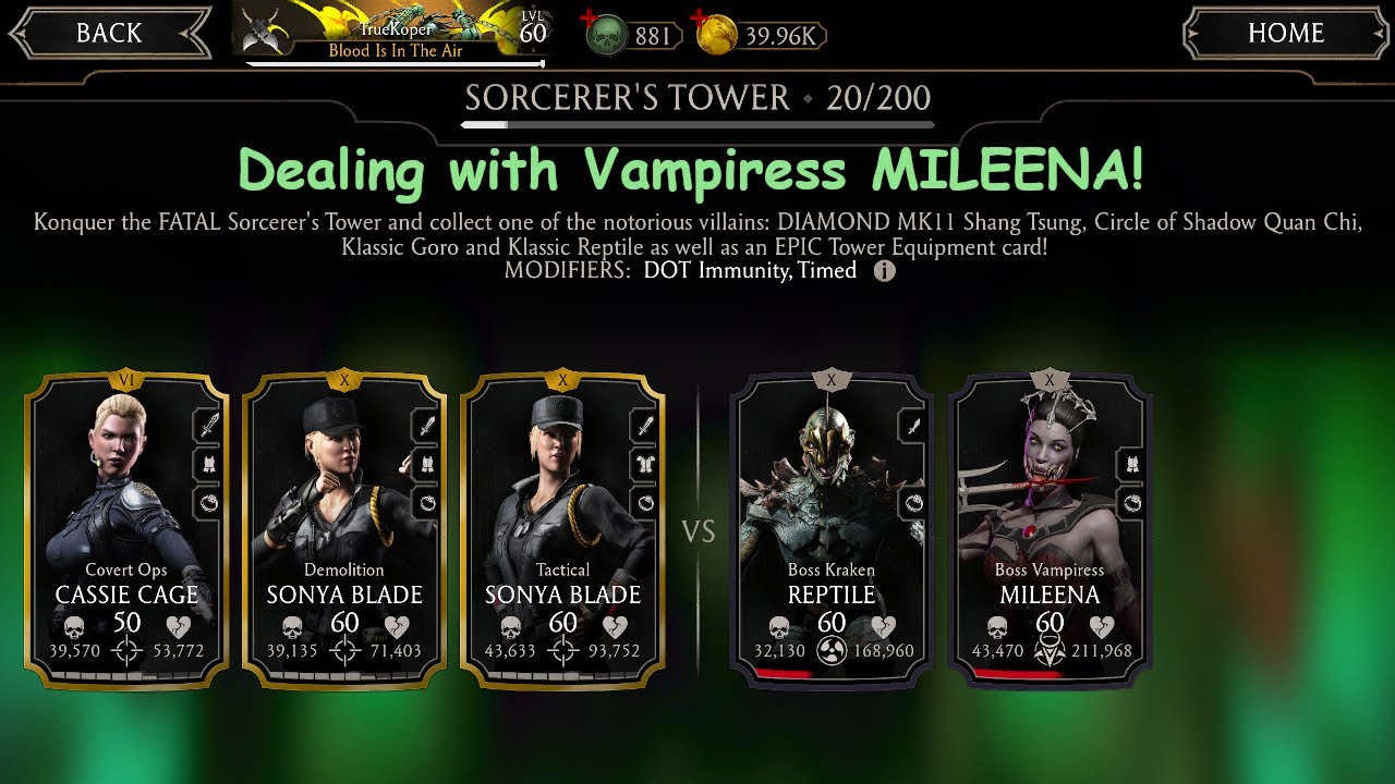 FATAL Sorcerer's Tower | Boss Battle 20 with Gold team | Dealing with Vampiress MILEENA!