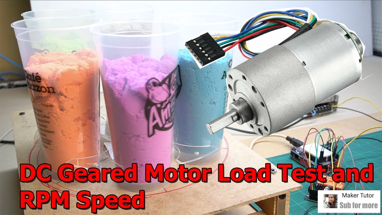 Metal DC Geared Motor with Encoder - Load Test with RPM 