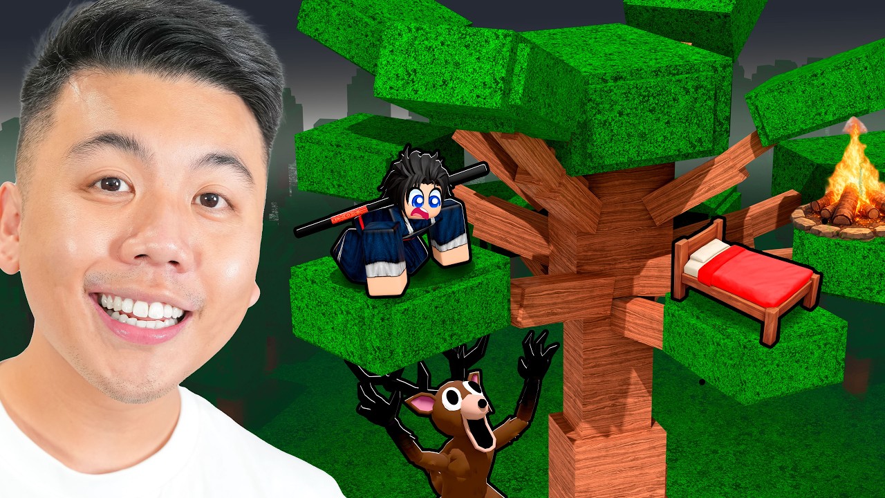 Building A GIANT TREE Base In 99 Nights In The Forest